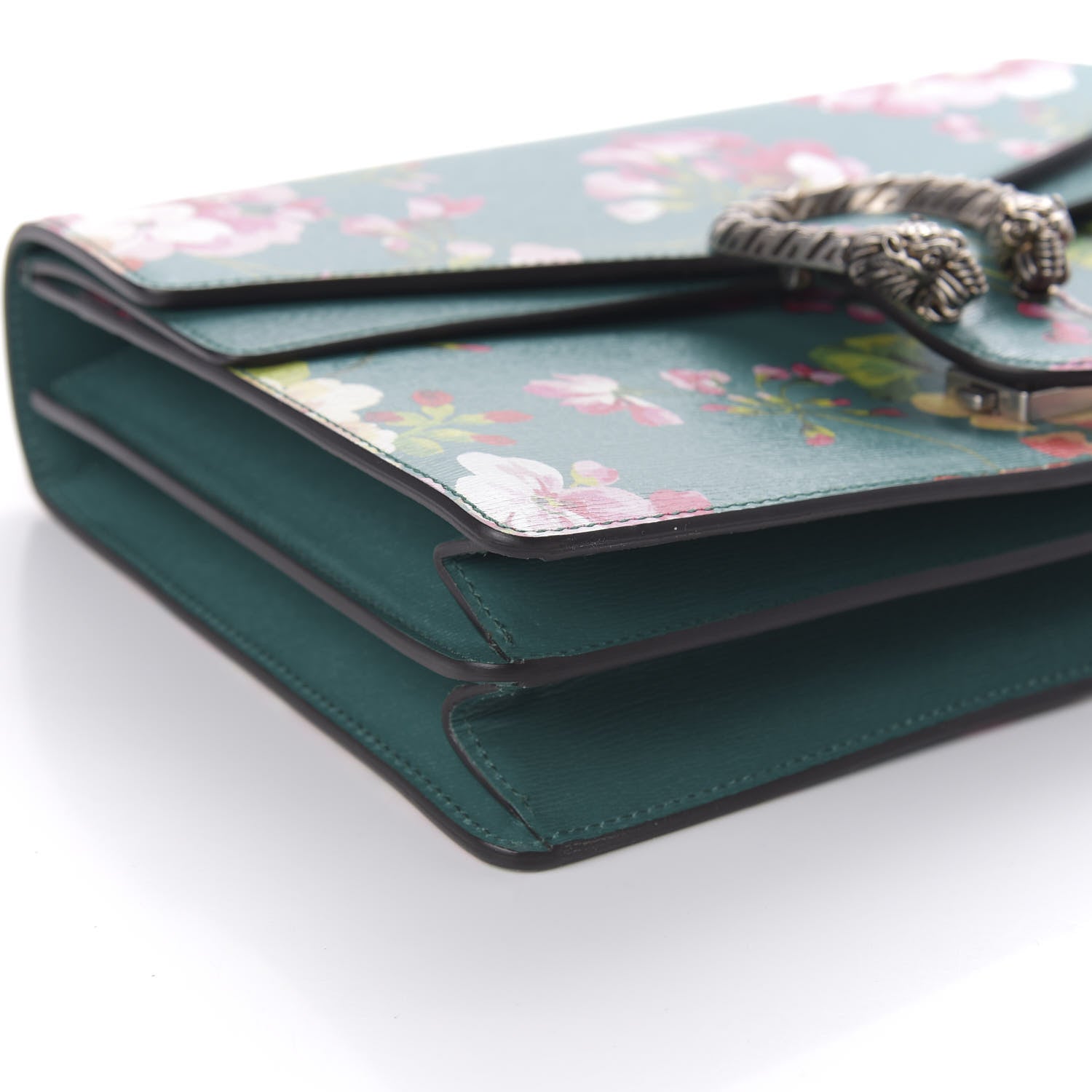 Gucci Calfskin Blooms Print Medium Dionysus Shoulder Bag Bright Emerald Multicolor 6 of 10