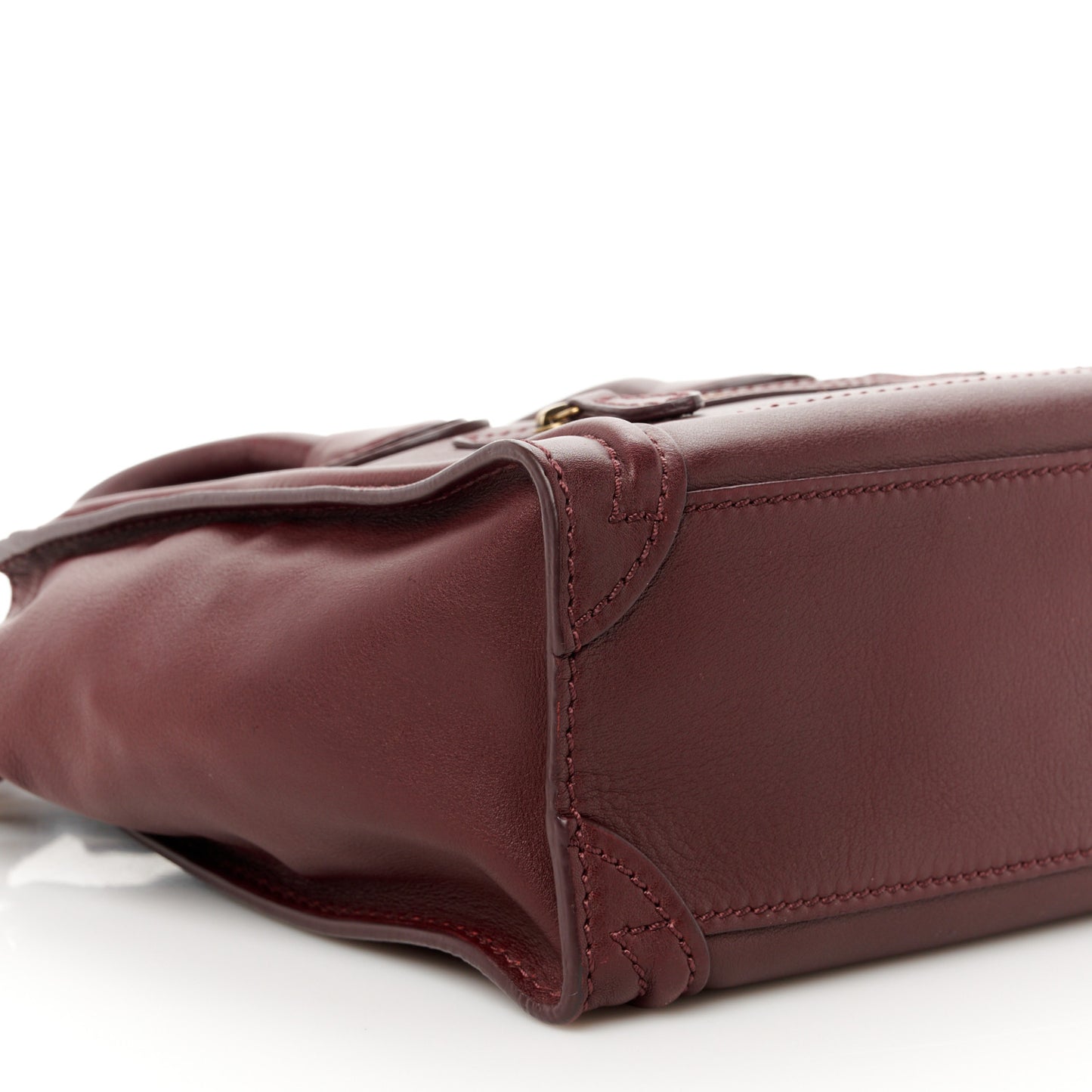 Smooth Calfskin Nano Luggage Burgundy