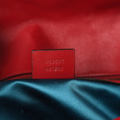 Gucci Velvet Matelasse Small GG Marmont Shoulder Bag Hibiscus Red 7 of 21