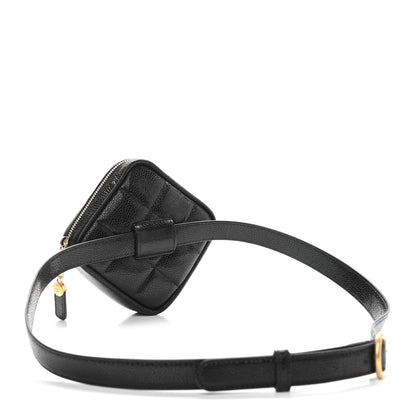 Chanel Caviar Quilted Coin Purse Belt Bag Black 3 of 12