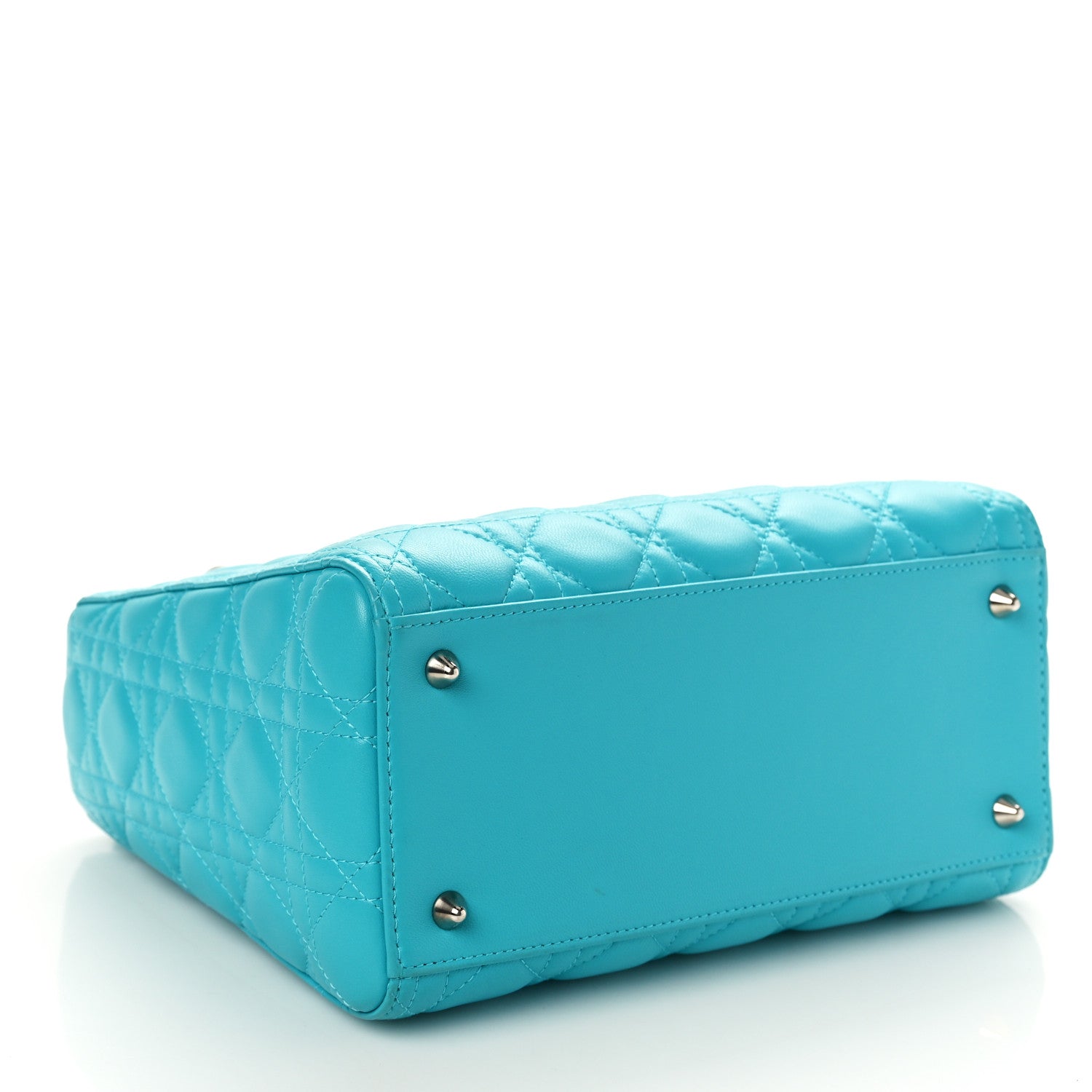 Christian Dior Lambskin Cannage Medium Lady Dior Turquoise 4 of 10