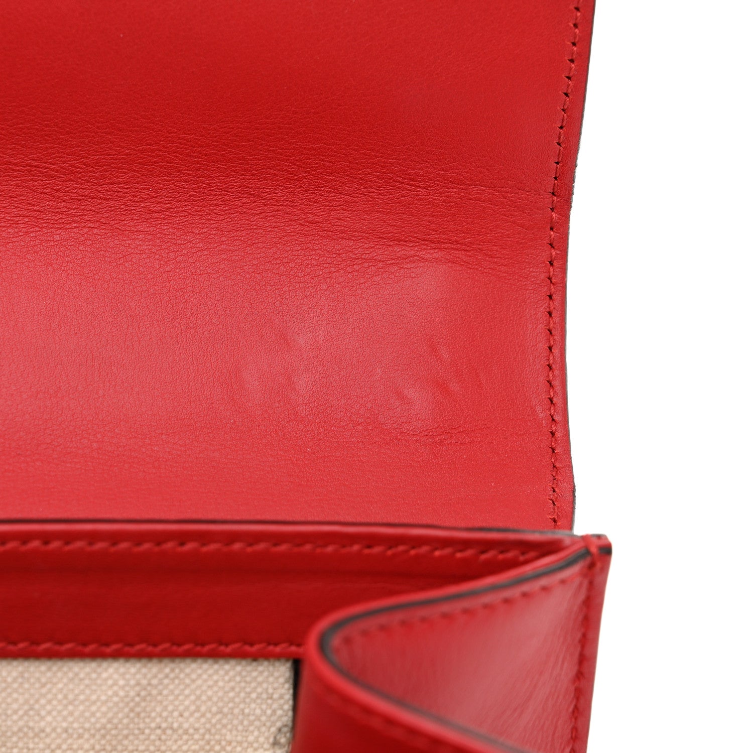 Gucci Calfskin Peony Small Chain Shoulder Bag Hibiscus Red 14 of 14