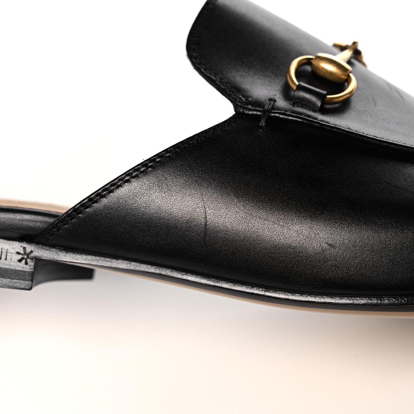 Calfskin Womens Princetown Slippers 40 Black
