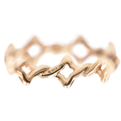 David Yurman 18K Yellow Gold 6mm Quatrefoil Stack Ring 52 6 3 of 4