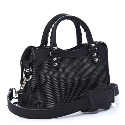 Balenciaga Lambskin Canvas Classic Silver Hardware Mini City Black 4 of 10