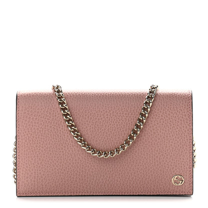Gucci Dollar Calfskin Medium Betty Chain Wallet Soft Pink 1 of 8