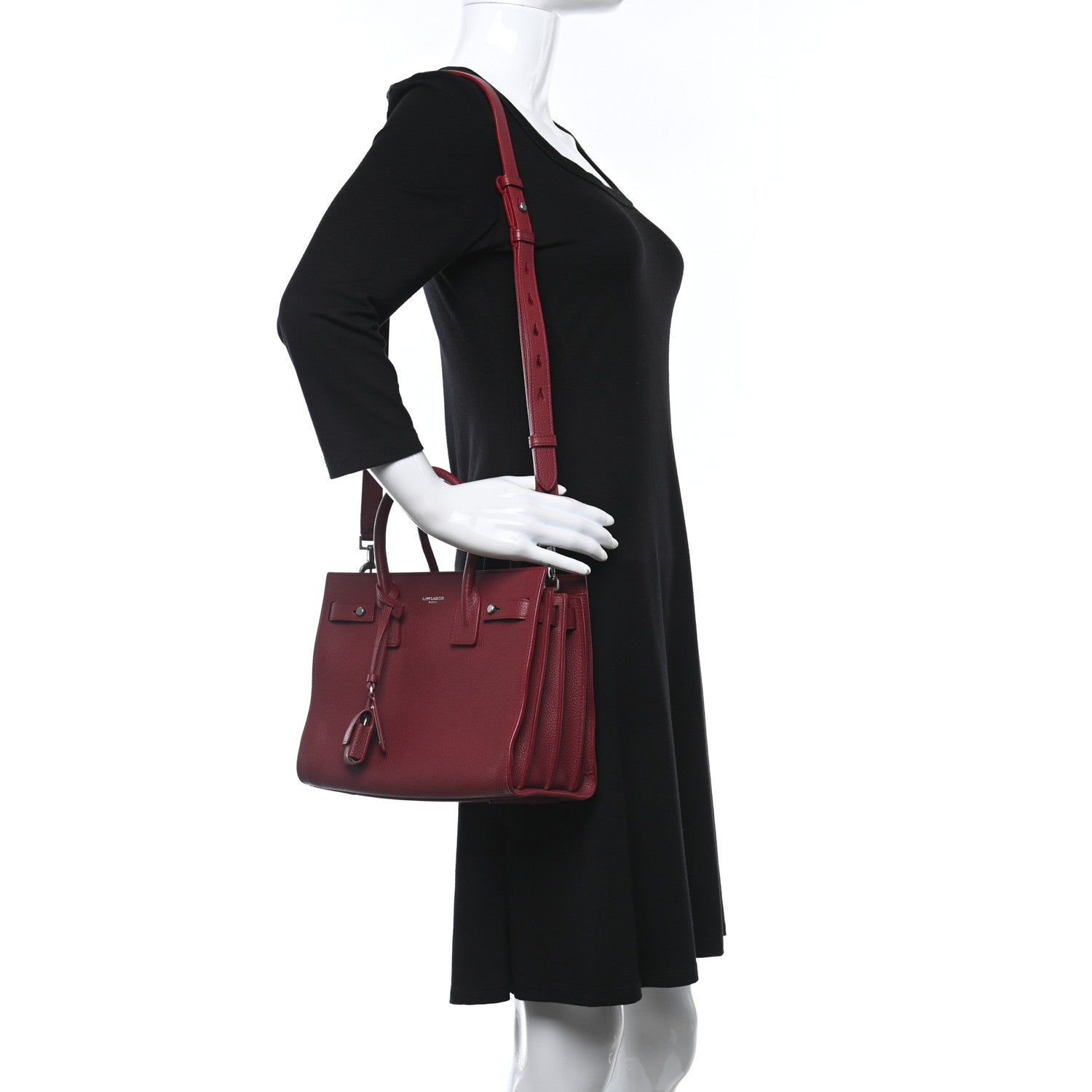 Saint Laurent Grained Calfskin Nano Sac De Jour Souple Palissandre 2 of 11