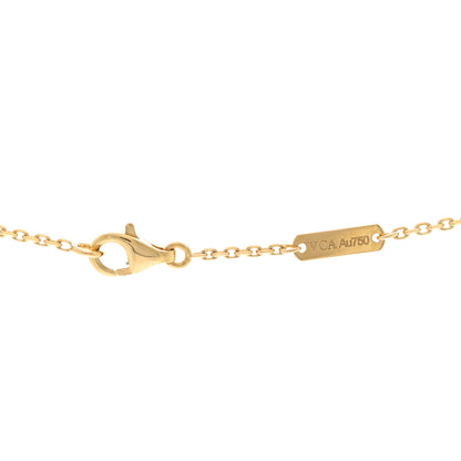 Van Cleef & Arpels 18K Yellow Gold Black Onyx Vintage Alhambra Pendant Necklace 4 of 5