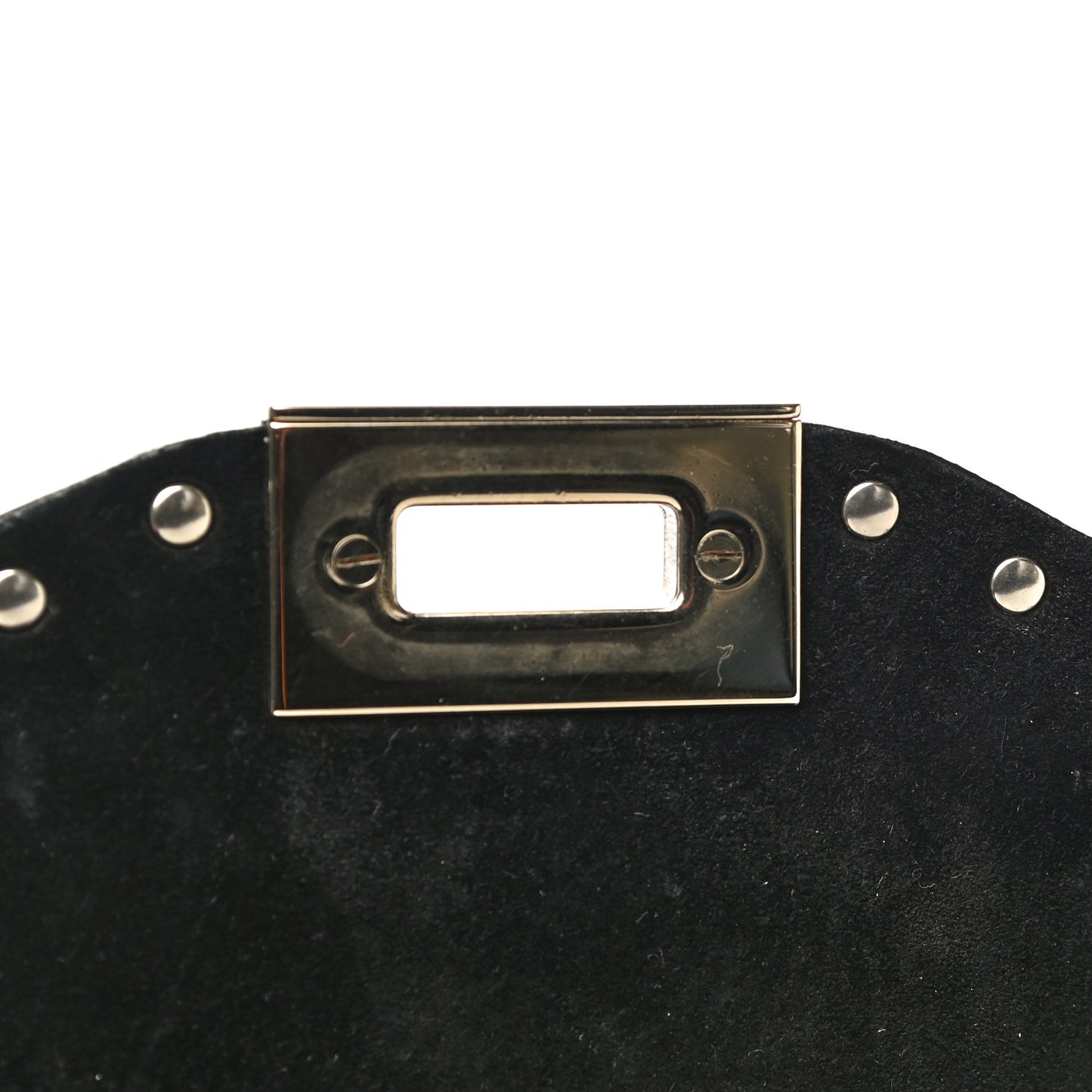 Pebbled Calfskin Medium Rockstud Flip Lock Crossbody Bag Black