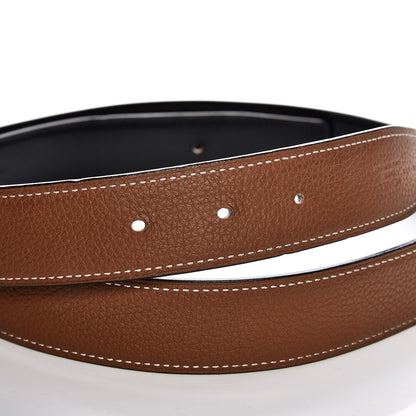 Hermes Togo Box 32mm H Belt 95 Gold Black 4 of 9