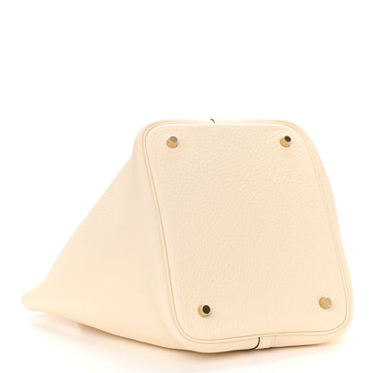 Hermes Taurillon Clemence Picotin Lock 22 MM Nata 4 of 11