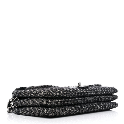 Chanel Sequin Tweed Icons Large Accordion 3 Flap Black 4 of 12