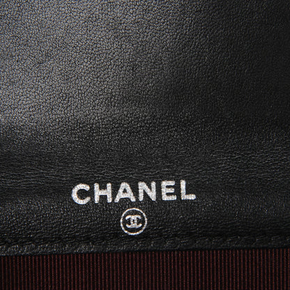 Chanel Lambskin Quilted Flap Card Holder Wallet Black 6 of 8