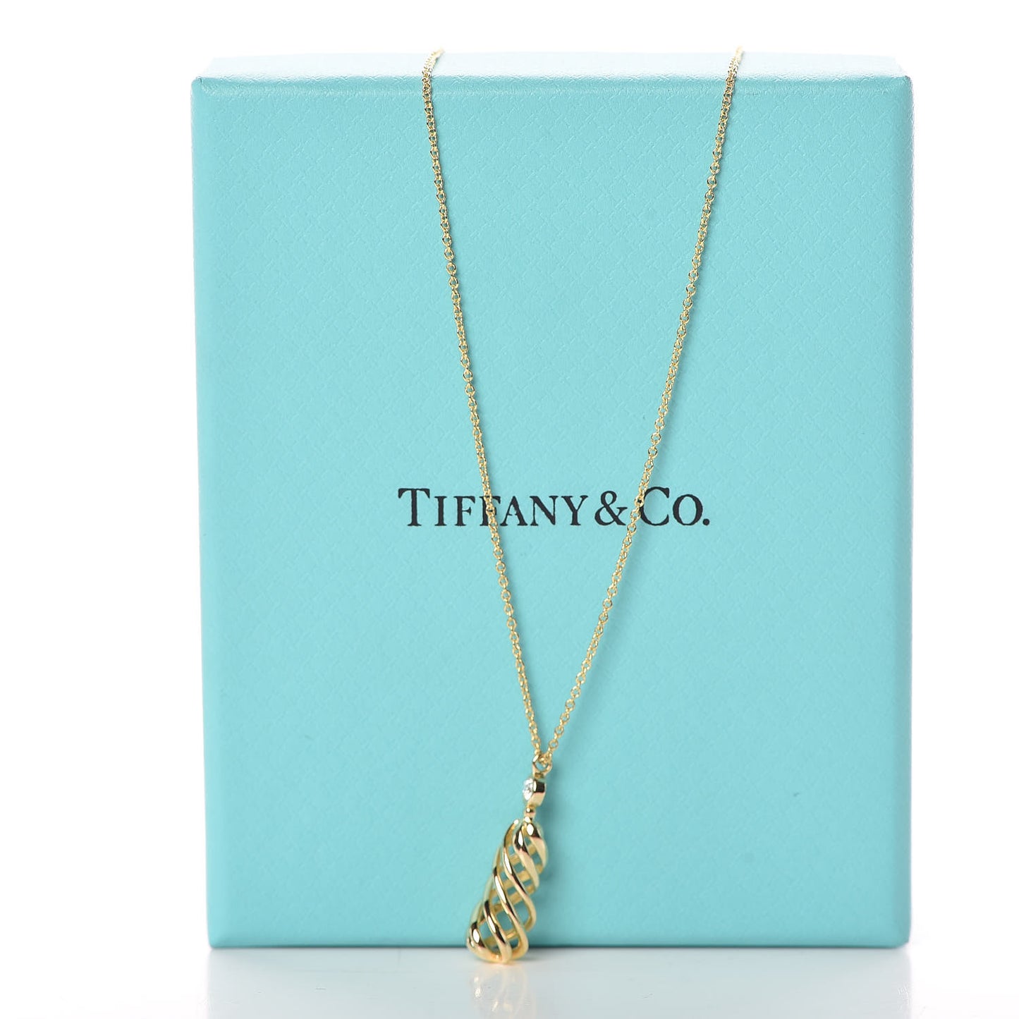 18K Yellow Gold Diamond Paloma Picasso Venezia Luce Pendant Necklace