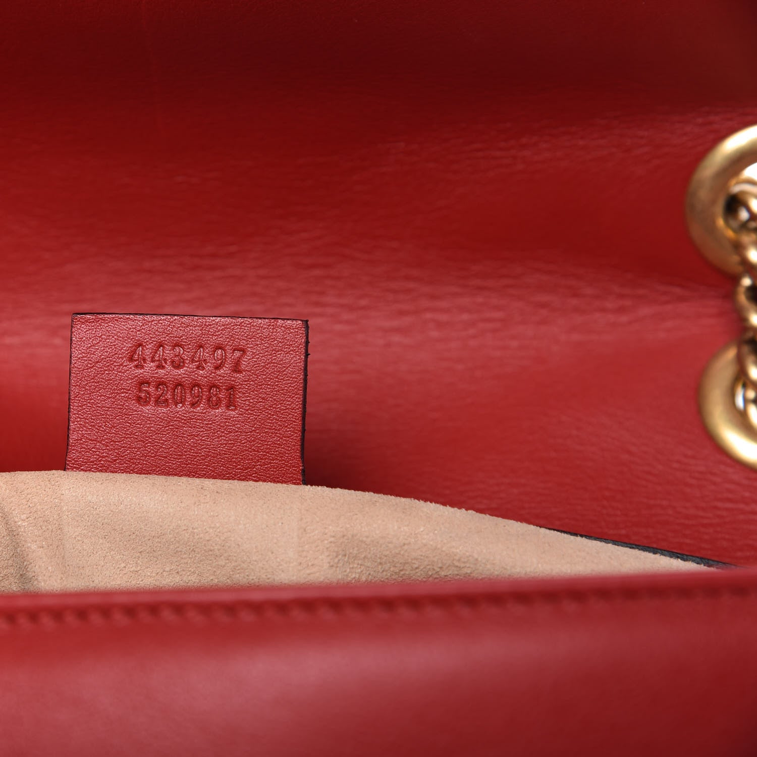 Gucci Calfskin Matelasse Small GG Marmont Shoulder Bag Hibiscus Red 9 of 10