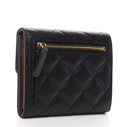 Chanel Caviar Quilted Compact Flap Wallet Black 2 of 8