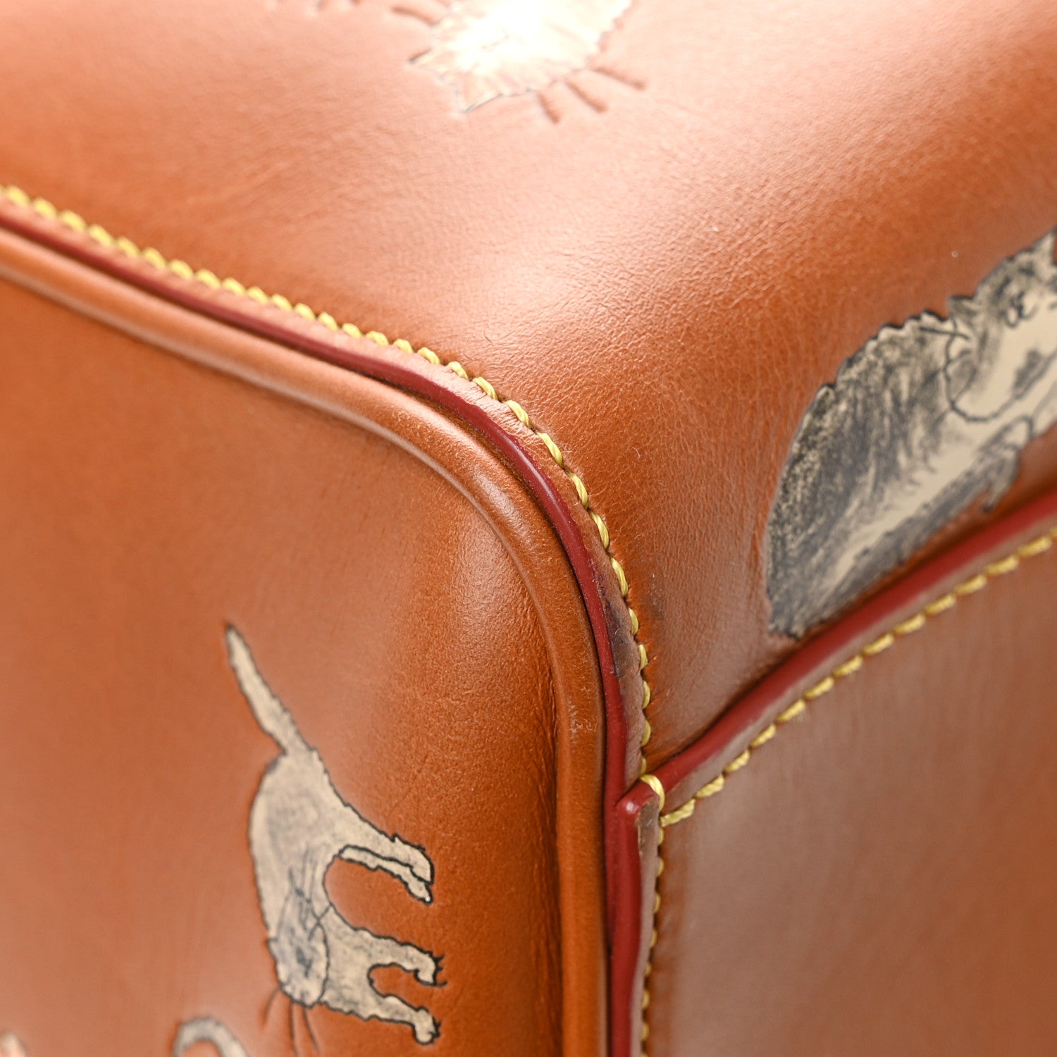 Louis Vuitton Calfskin Catogram Keepall Bandouliere 55  Tan 10 of 12