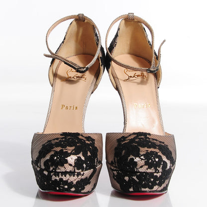 Christian Louboutin Satin Lace Ronda Dina 140 Pumps 39.5 2 of 6