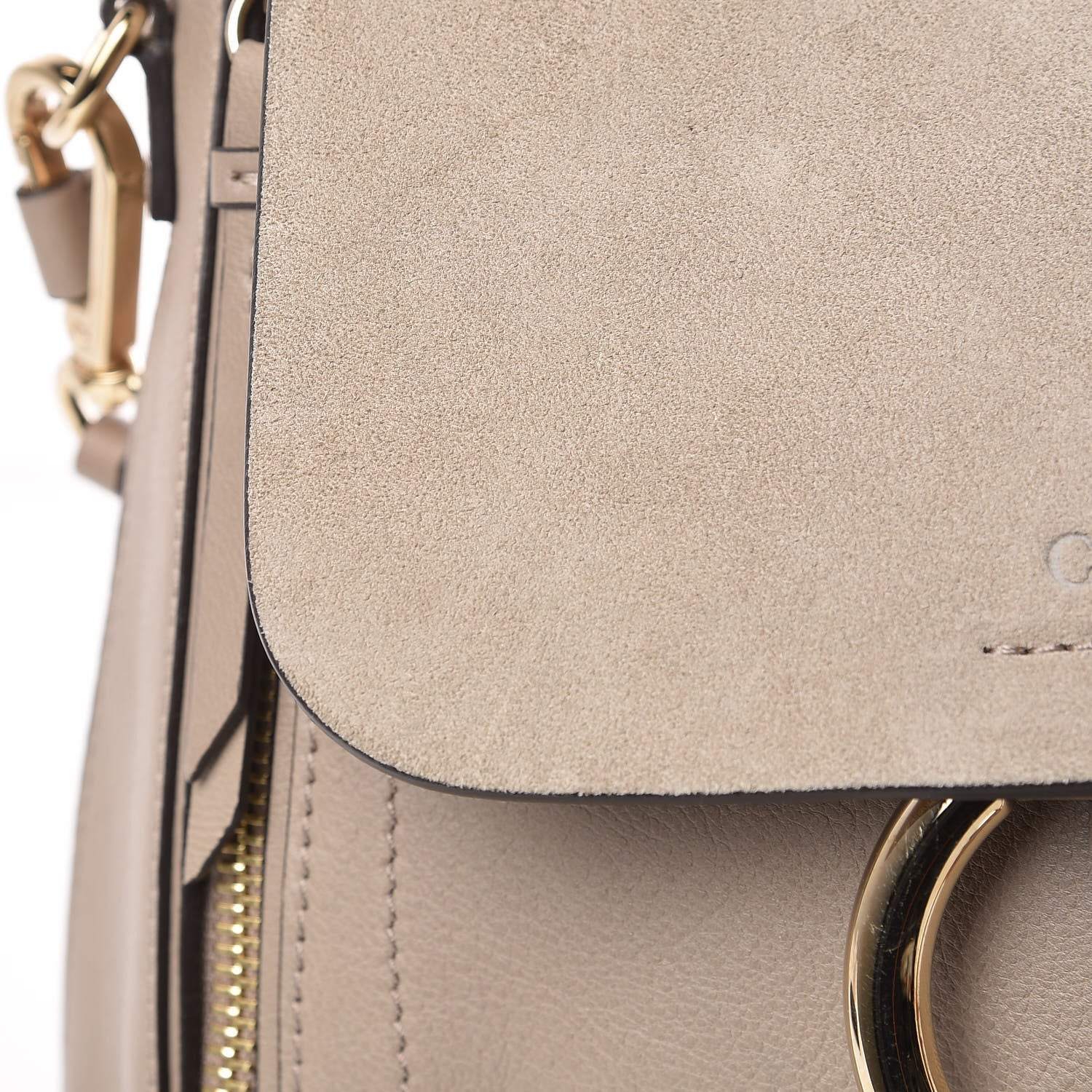 Chloe Suede Calfskin Medium Faye Backpack Motty Grey 9 of 9