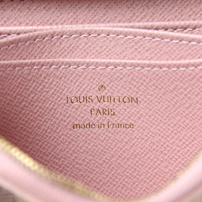 Louis Vuitton Damier Azur Zippy Coin Purse Rose Ballerine 6 of 9