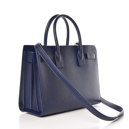 Saint Laurent Grained Calfskin Baby Sac De Jour Marine 3 of 17
