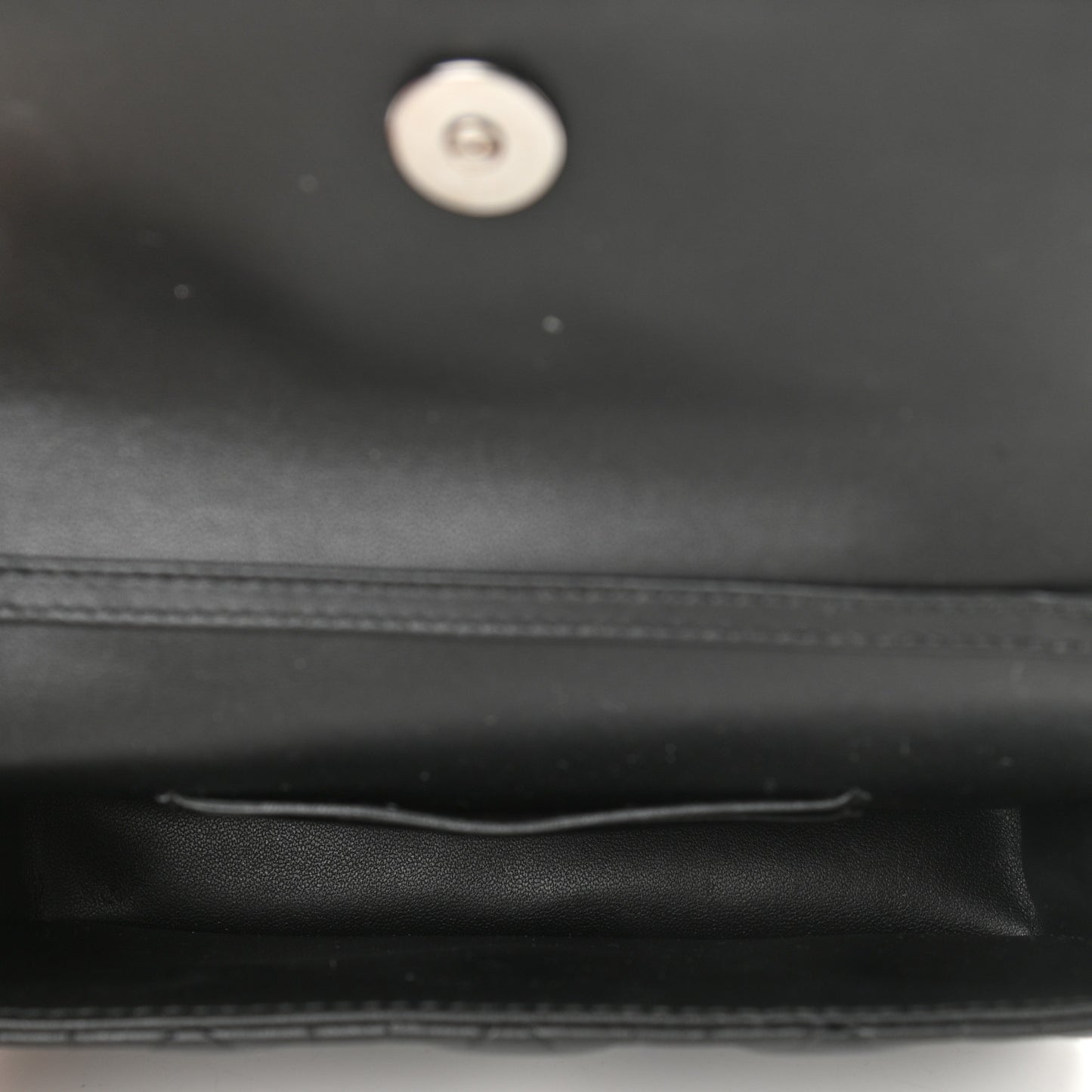 Lambskin Cannage Dior Talk Phone Pouch Black