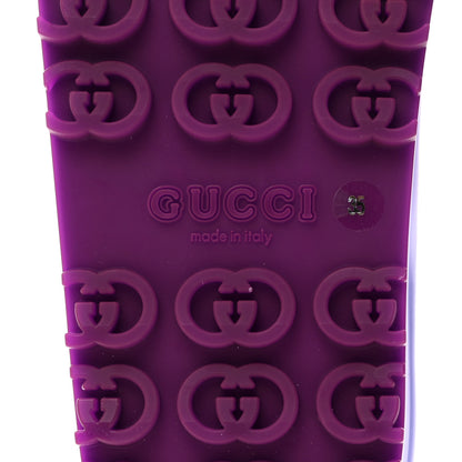 Gucci Soft Rubber Womens Interlocking G Platform 42mm Slide Sandals 35 Sugar Pink 7 of 9