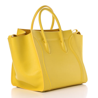 Celine Grained Calfskin Medium Phantom Luggage Yellow 3 of 9