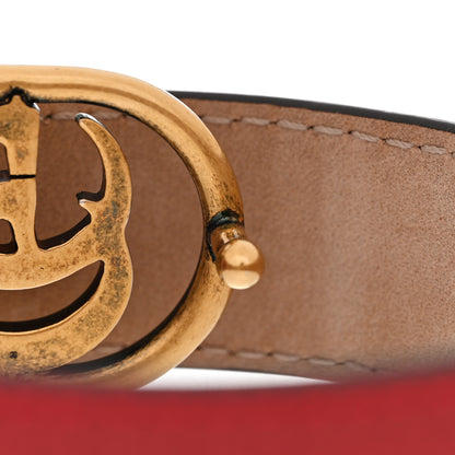 Gucci Calfskin Marmont Double G Bracelet Red 6 of 9