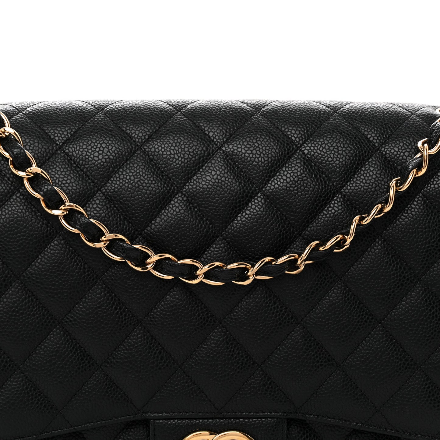 Caviar Quilted Maxi Double Flap Black