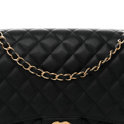 Chanel Caviar Quilted Maxi Double Flap Black 8 of 11