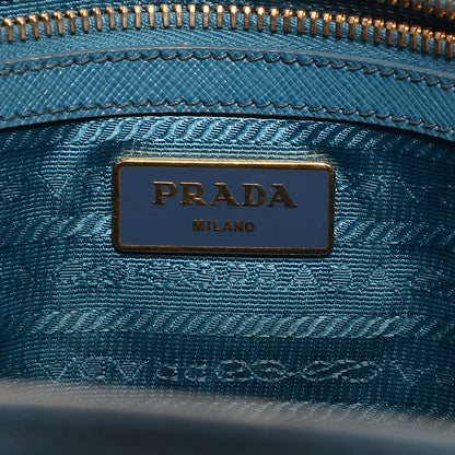 Prada Saffiano Cuir Medium Double Bag Bluette 6 of 10