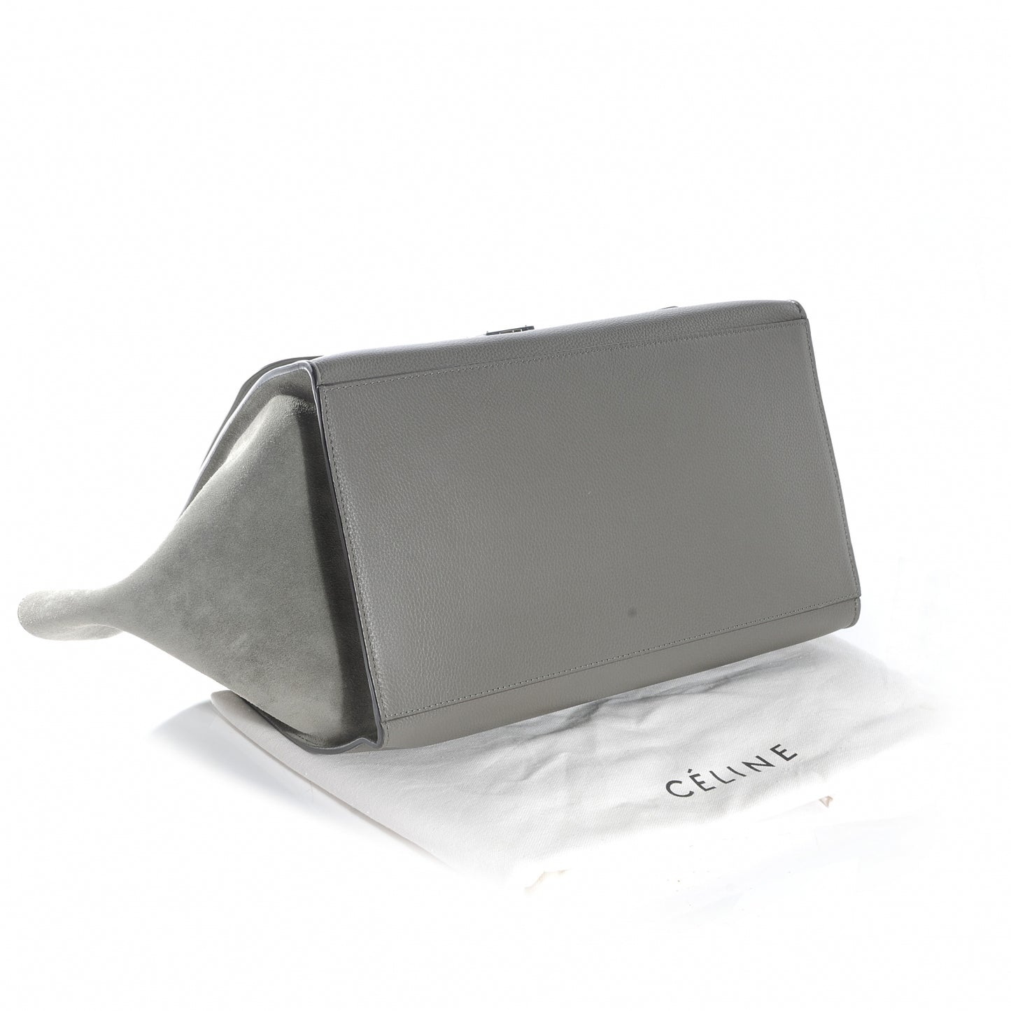 Drummed Leather and Suede Large Trapeze Almond