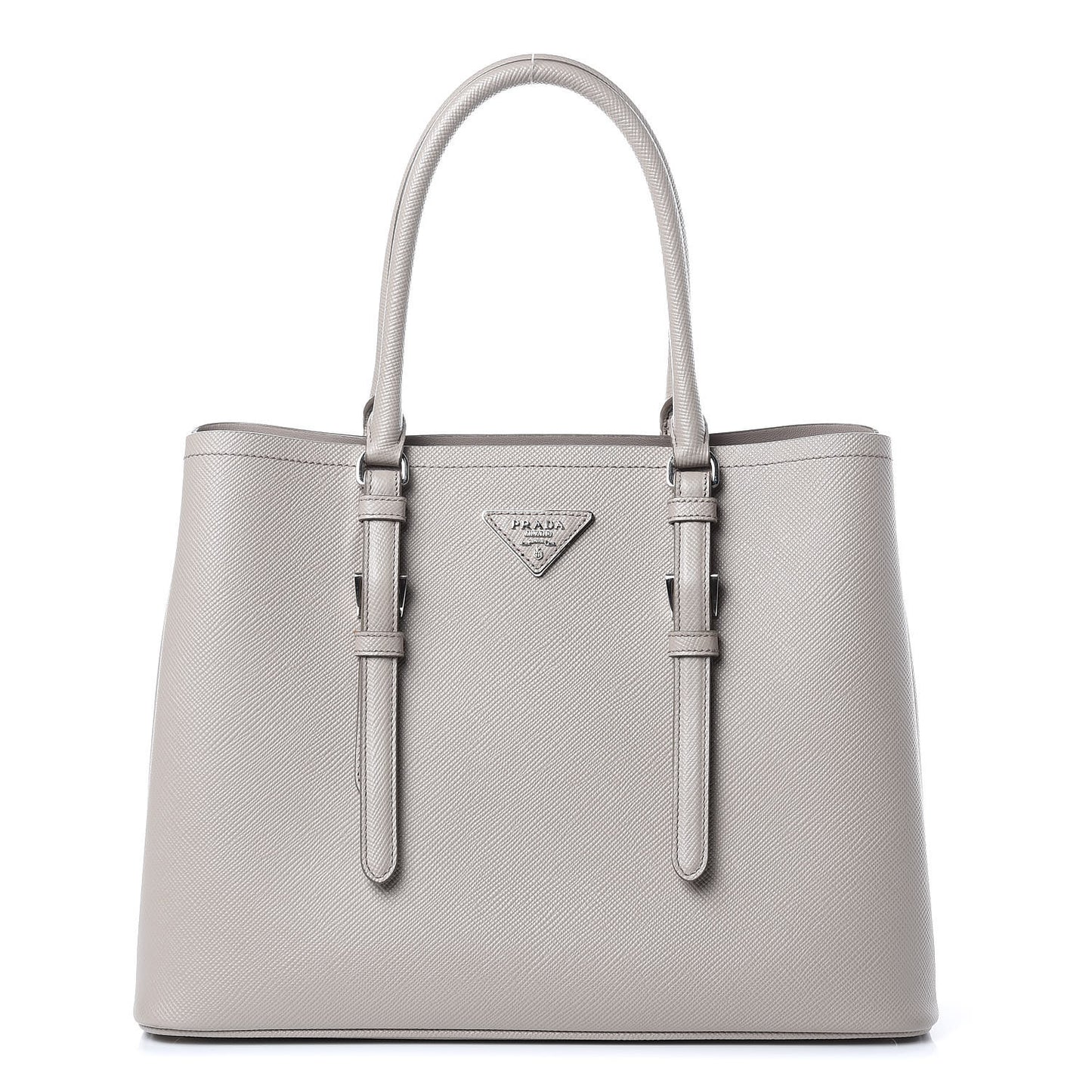 Saffiano Cuir Small Double Handle Tote Pomice