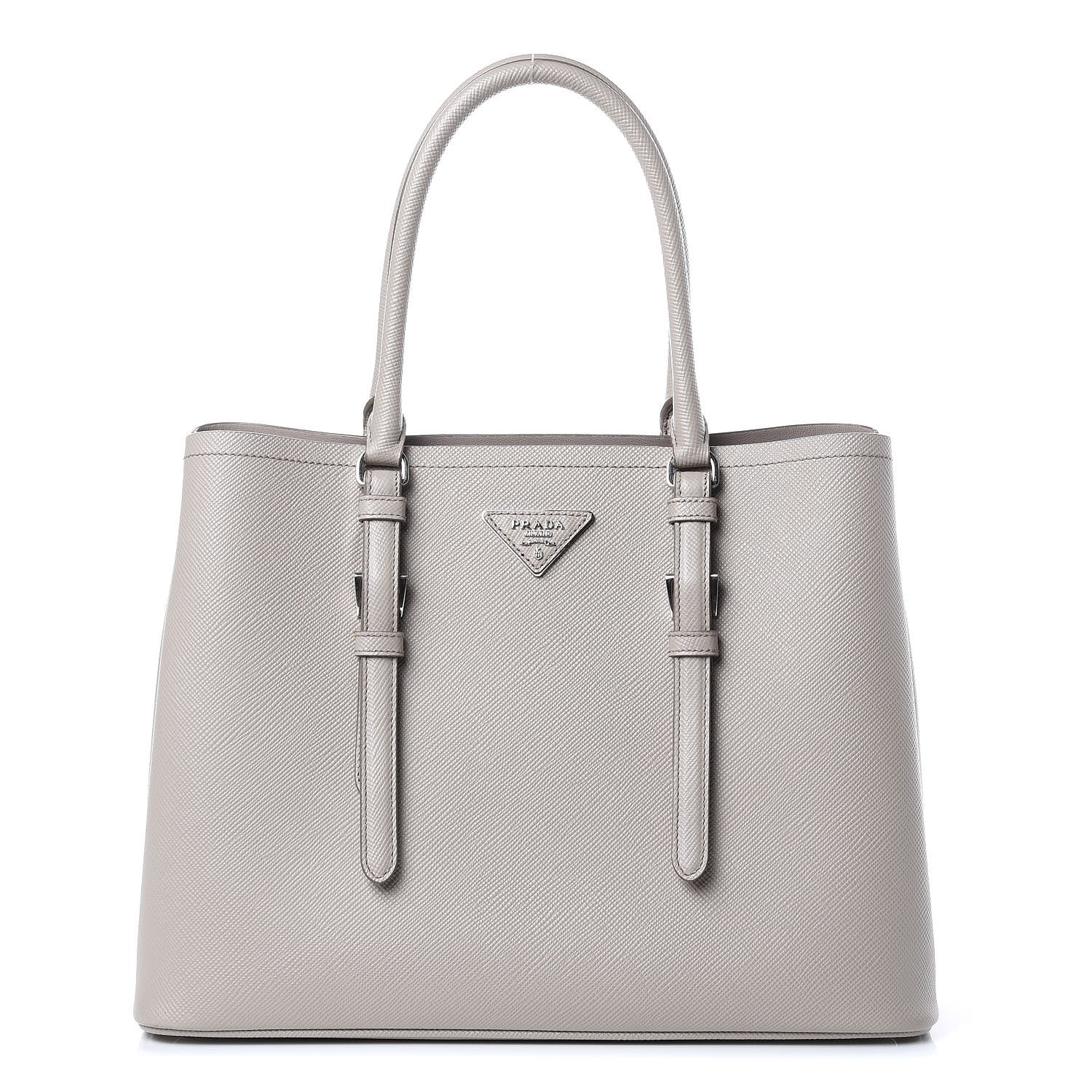 Prada Saffiano Cuir Small Double Handle Tote Pomice 1 of 12