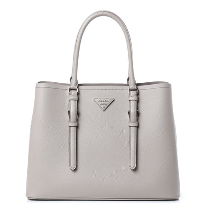 Prada Saffiano Cuir Small Double Handle Tote Pomice 1 of 12