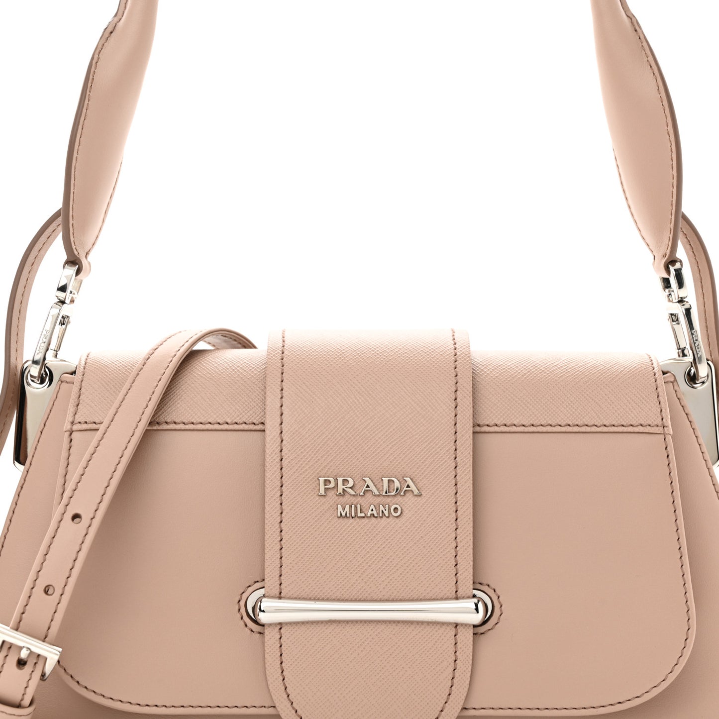 City Calfskin Saffiano Sidonie Shoulder Bag Cipria