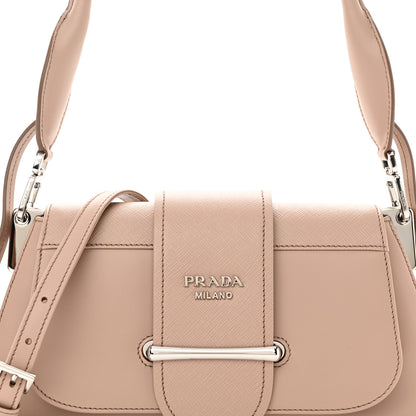 Prada City Calfskin Saffiano Sidonie Shoulder Bag Cipria 7 of 12