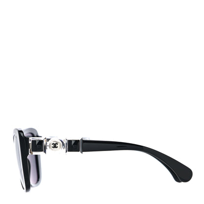 Chanel Acetate Pearl Butterfly Sunglasses 5445-H Black 2 of 7