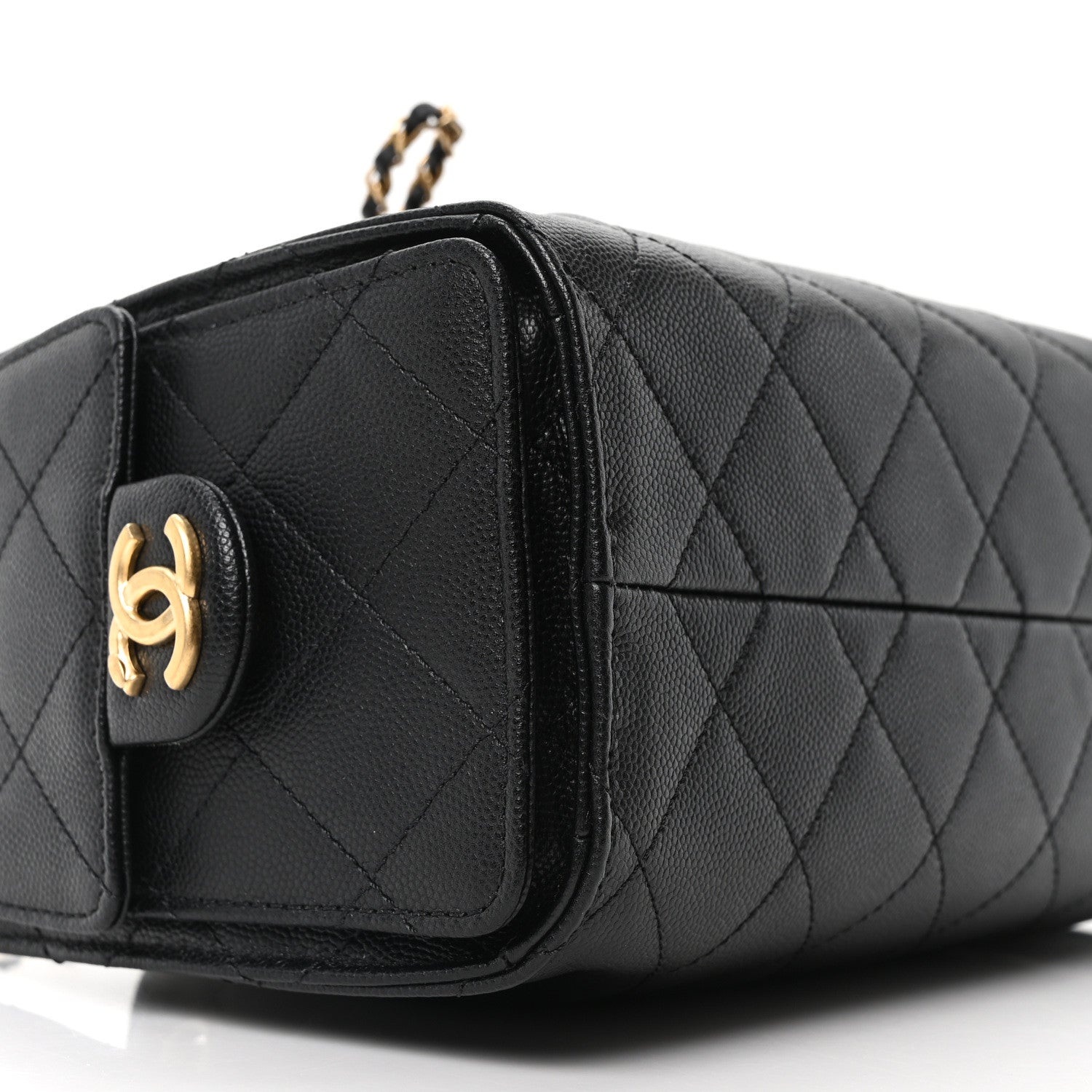Chanel Caviar Quilted Mini Chanel 25 Handbag Black 9 of 10