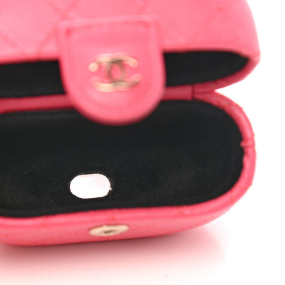 Chanel Lambskin Quilted Airpods Pro Case With Chain Pink 5 of 8