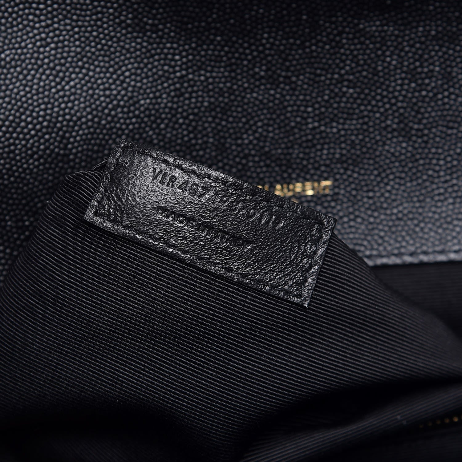 Saint Laurent Grain De Poudre Textured Mixed Matelasse Large Triquilt Monogram Satchel Black 10 of 10
