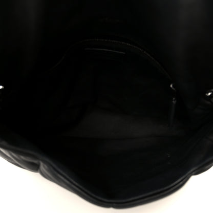 Saint Laurent Lambskin Quilted Monogram Monochrome Medium Loulou Puffer Chain Satchel Black 5 of 11