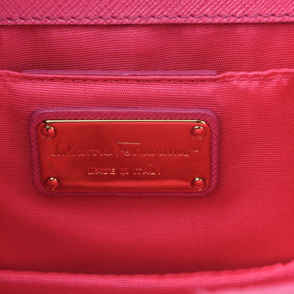 Salvatore Ferragamo Hammered Calfskin Mini Vara Bow Crossbody Bag Agata Rosa 10 of 21