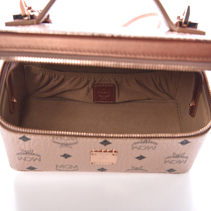 MCM Metallic Visetos Vanity Case Champagne Gold 5 of 10