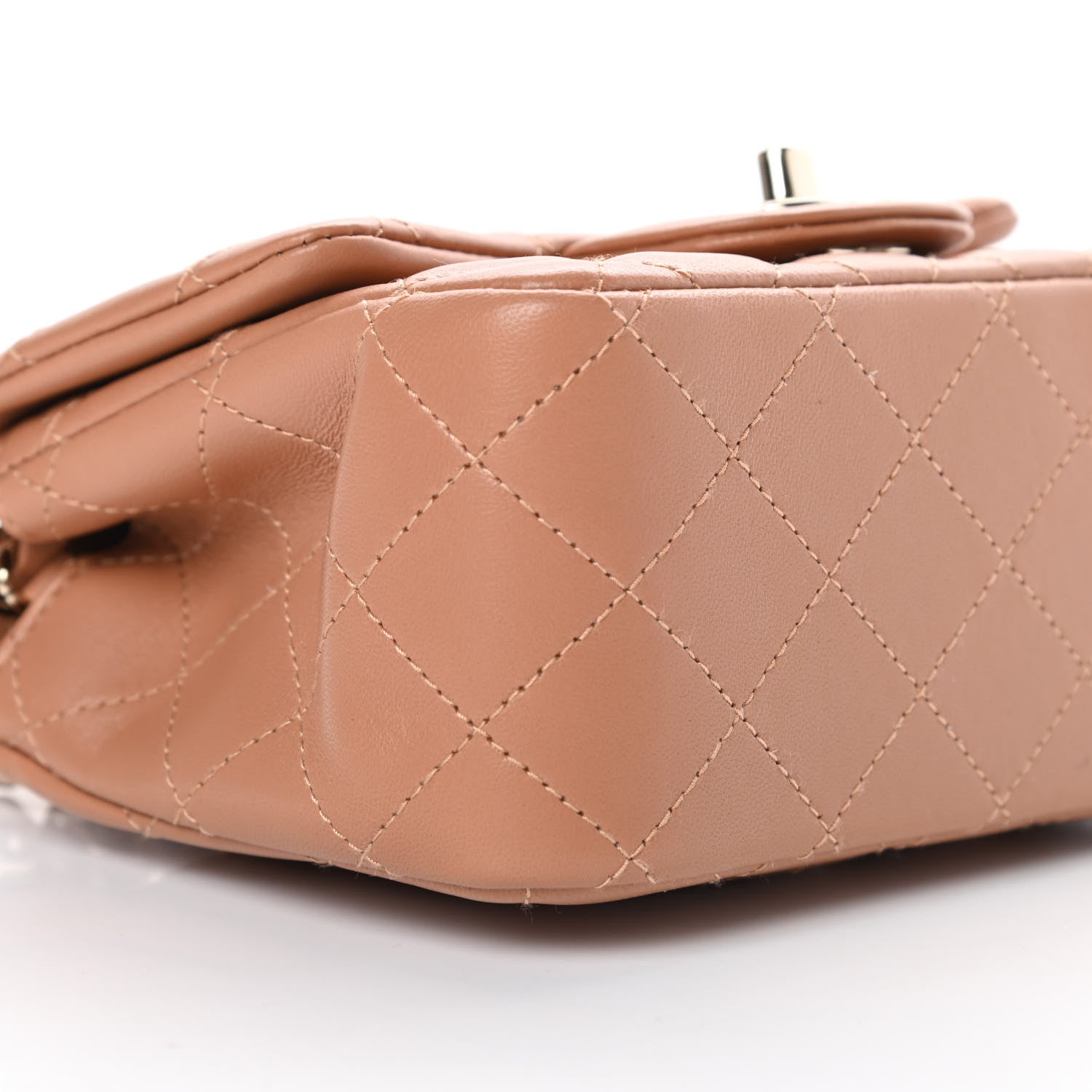 Chanel Lambskin Quilted Mini Square Flap Brown 9 of 10