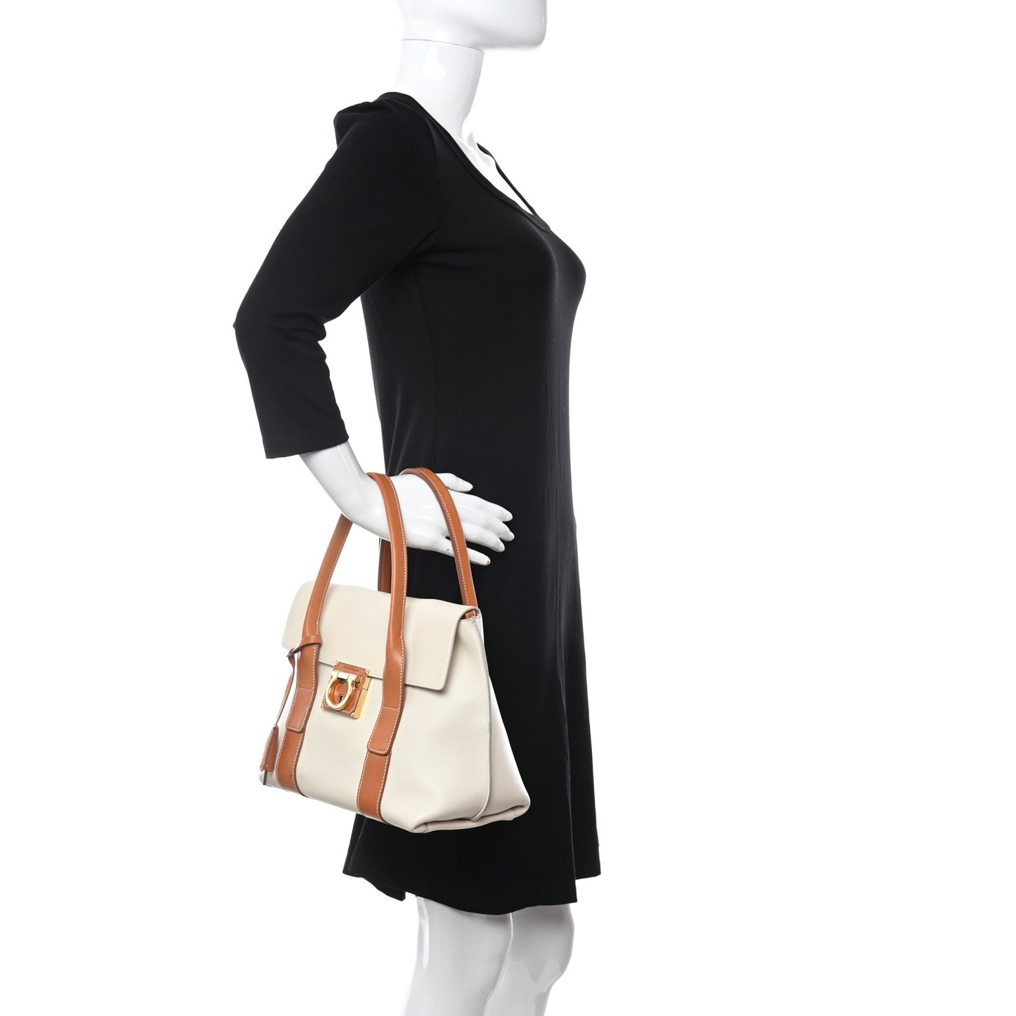 Calfskin Small Sookie Satchel White Tan