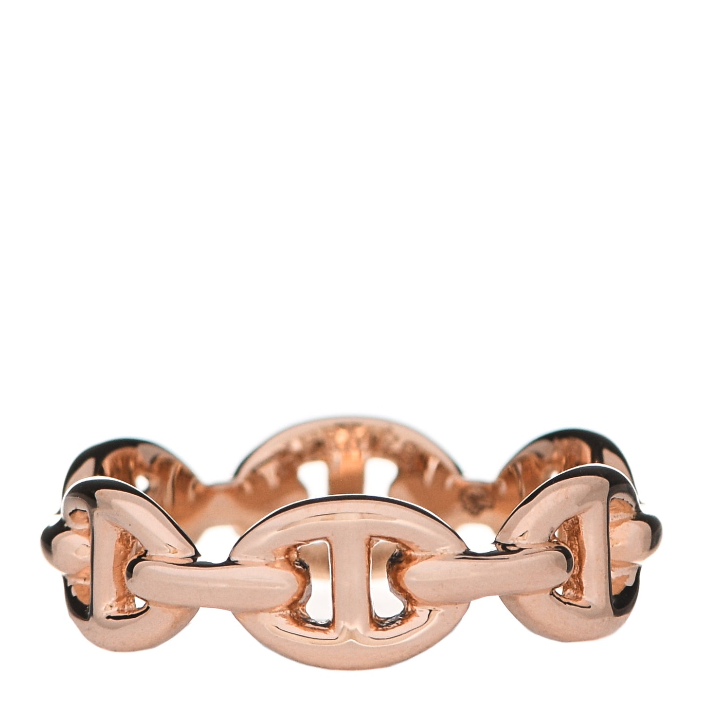 18K Rose Gold PM Chaine D'Ancre Enchainee Ring 52 6