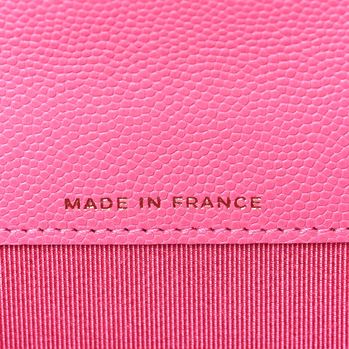 Caviar Quilted Flap Card Holder Wallet Pink