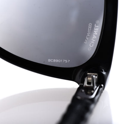 Chanel Acetate Quilted Polarized Butterfly CC Sunglasses 5288-Q Black 9 of 11